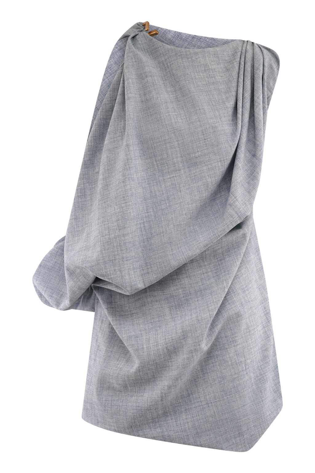 Gabriella Draped Mini Elbisesi - Kömür Mavisi