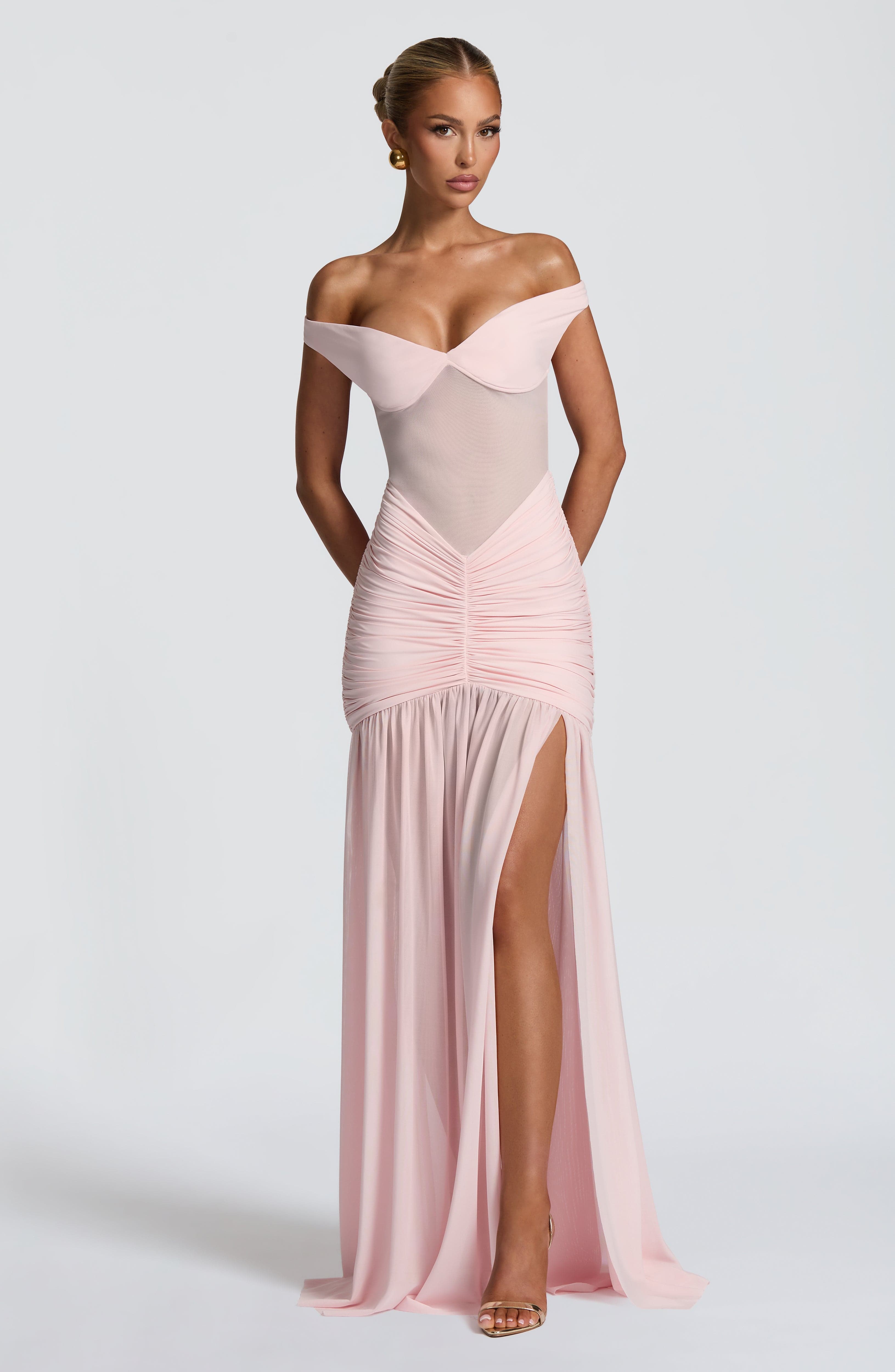 Alaia Maxi Elbise - Blush