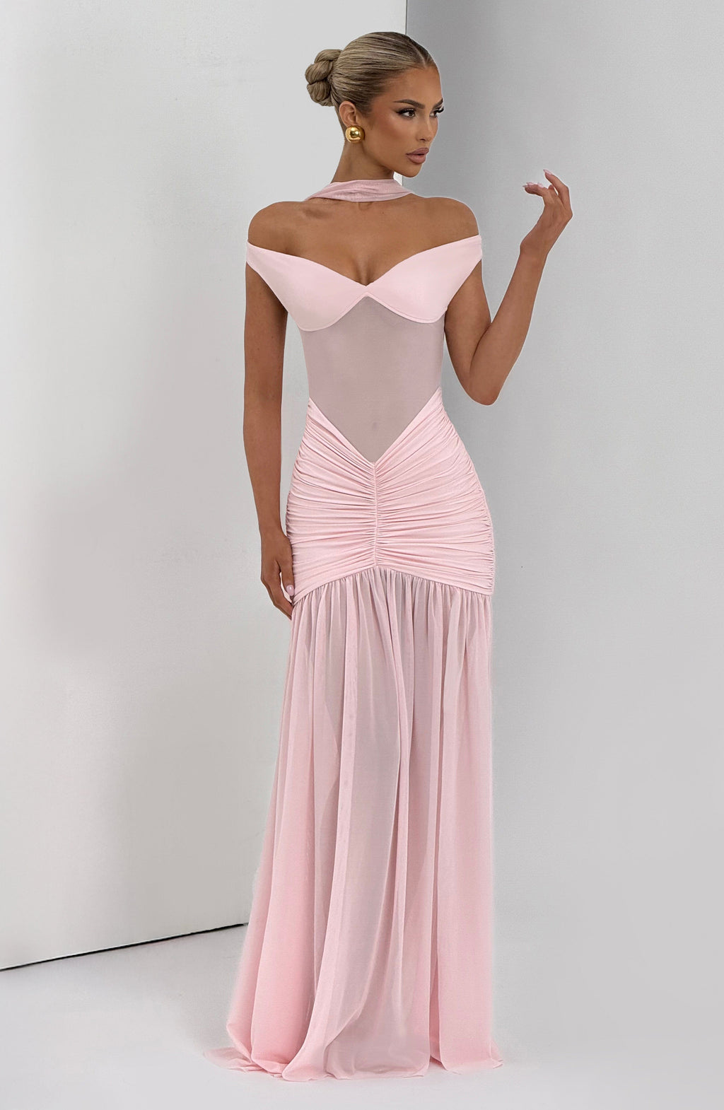 Alaia Maxi Elbise - Blush