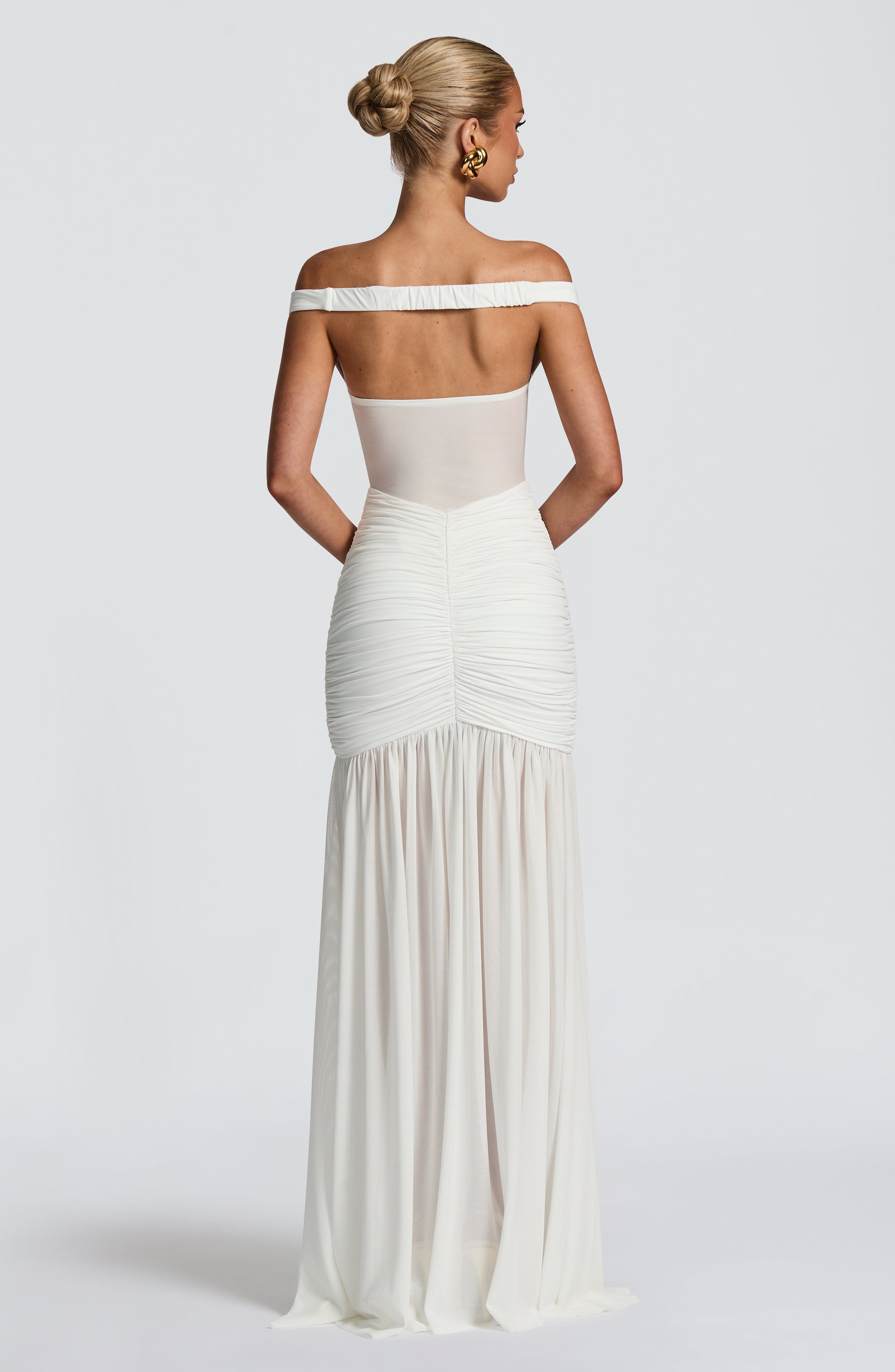 Alaia Maxi Elbisesi - Fildişi Rengi