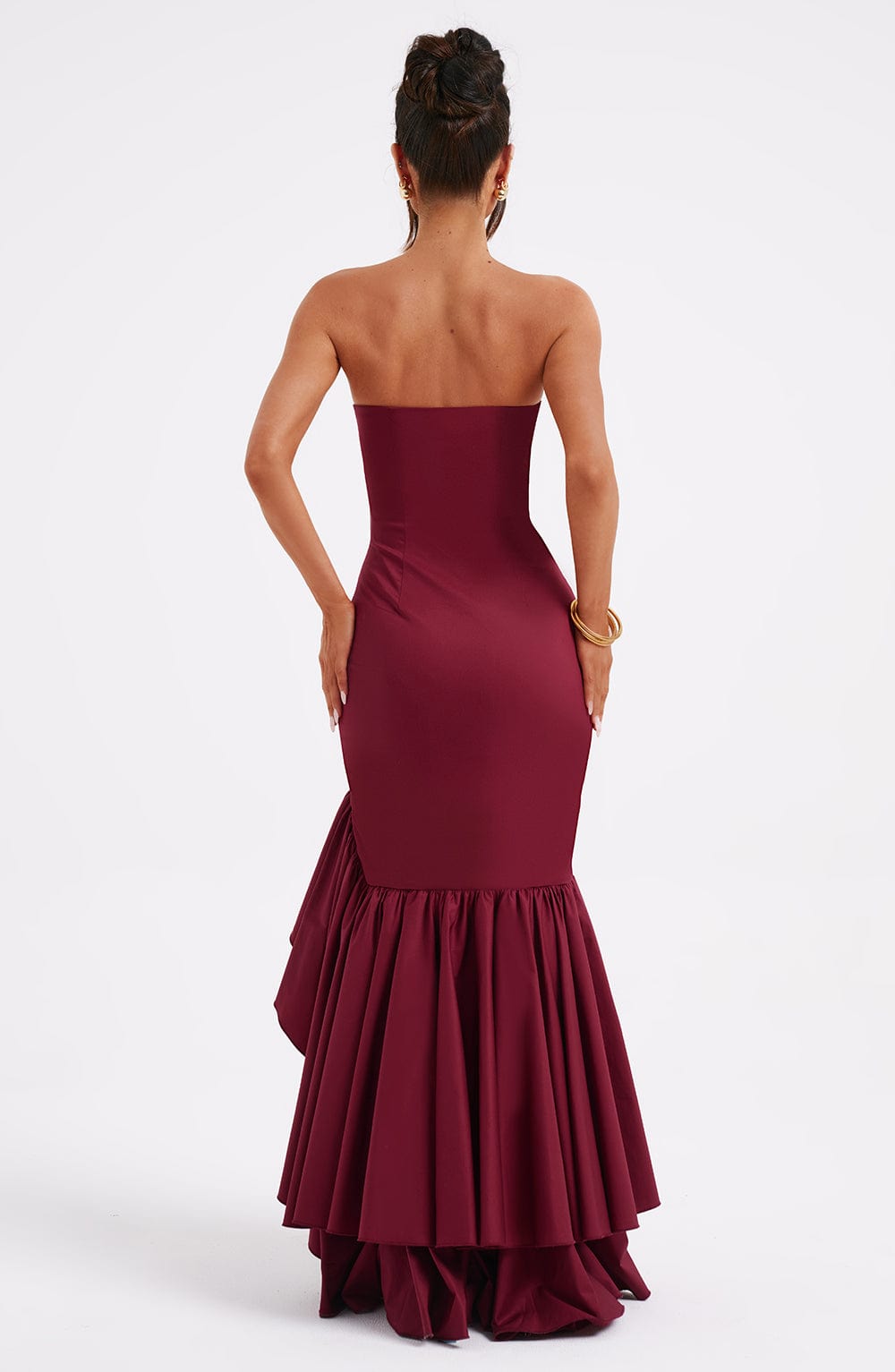 Angelina Maxi Elbisesi - Bordo