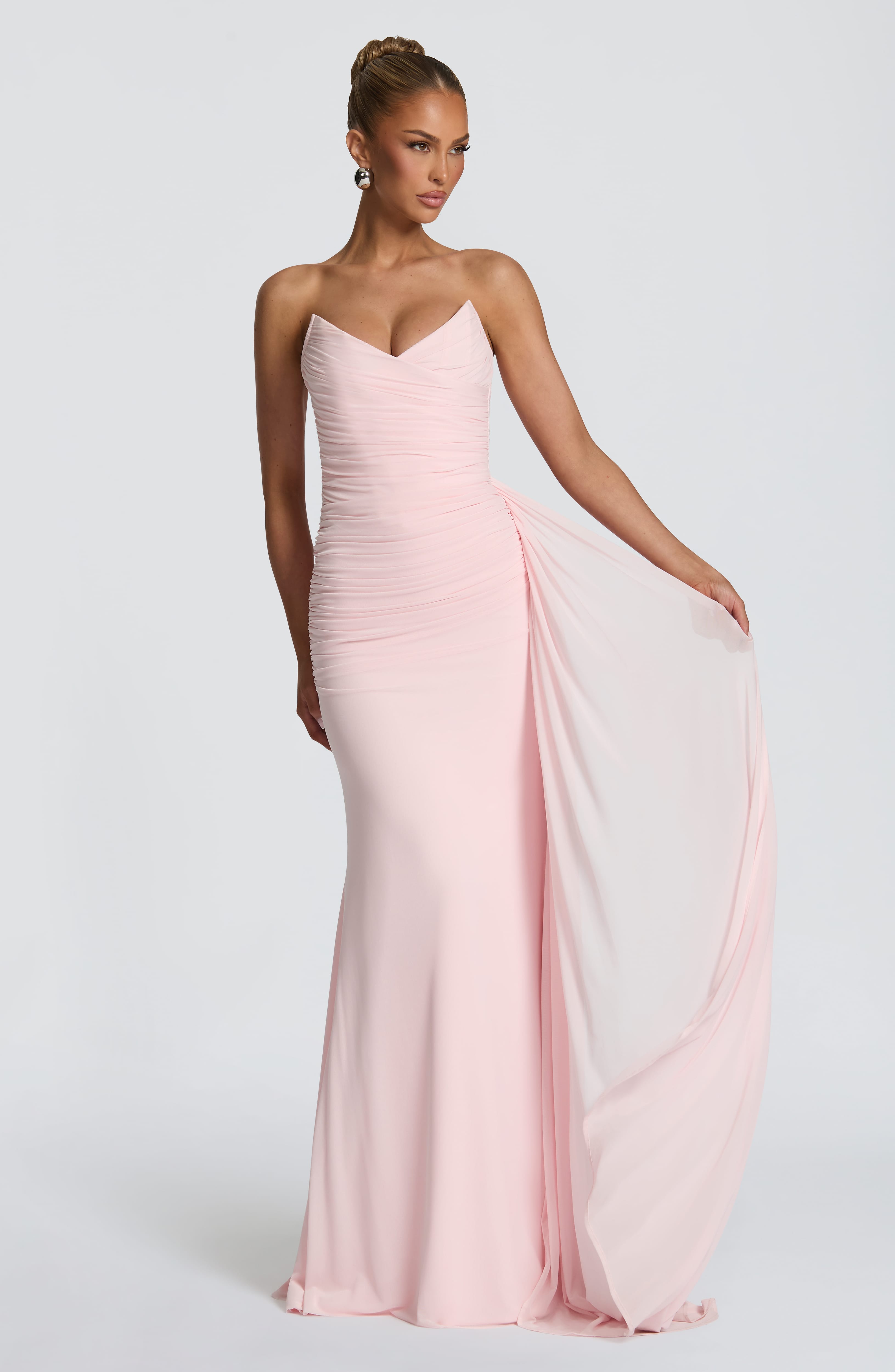 Ashika Maxi Elbise - Toz Pembe