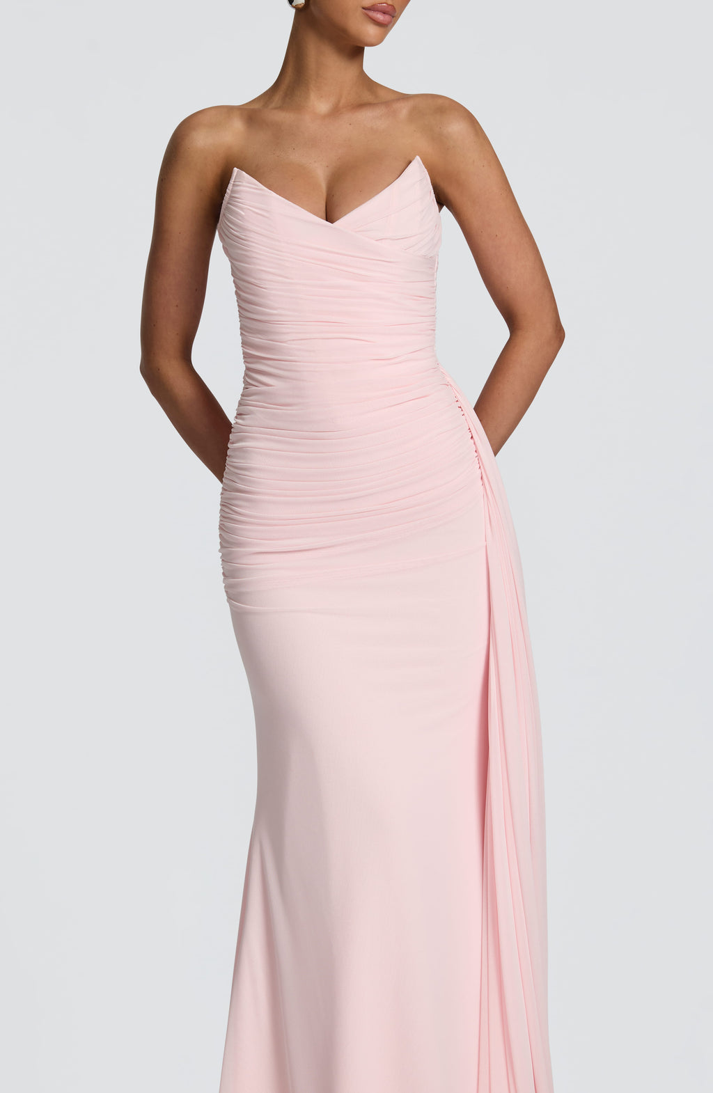 Ashika Maxi Elbise - Toz Pembe