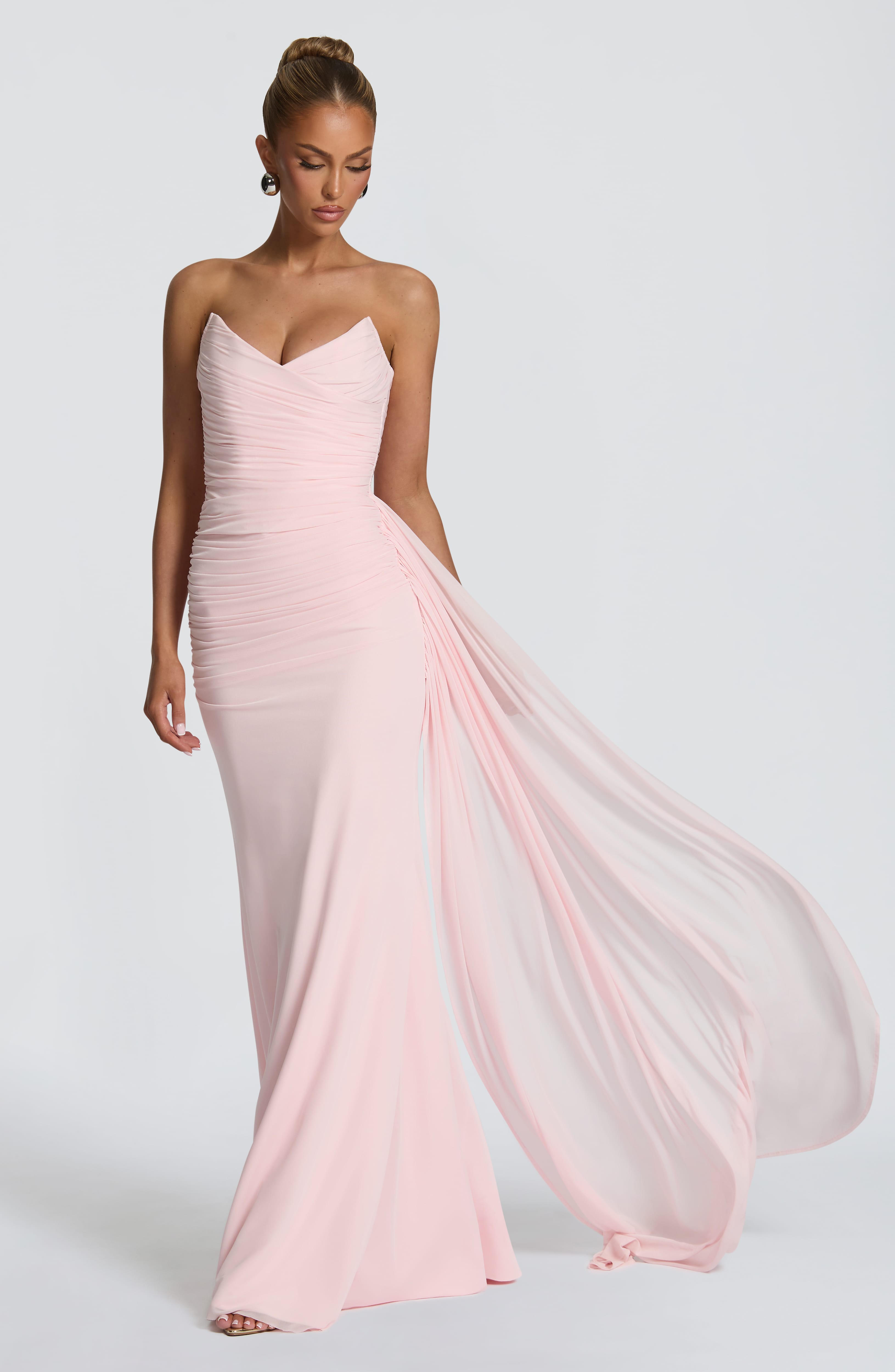 Ashika Maxi Elbise - Toz Pembe