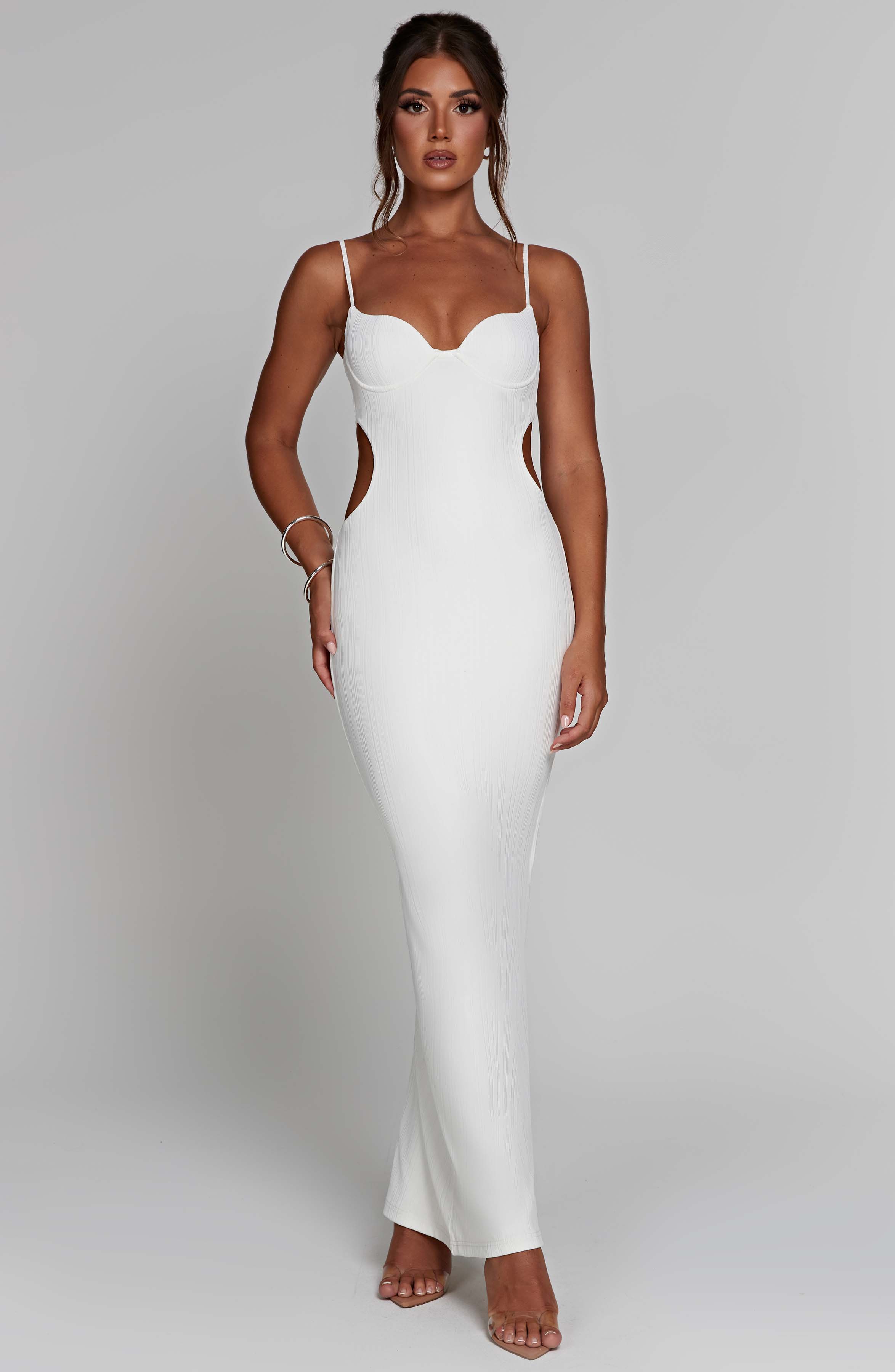 Celine Maxi Elbise - Beyaz