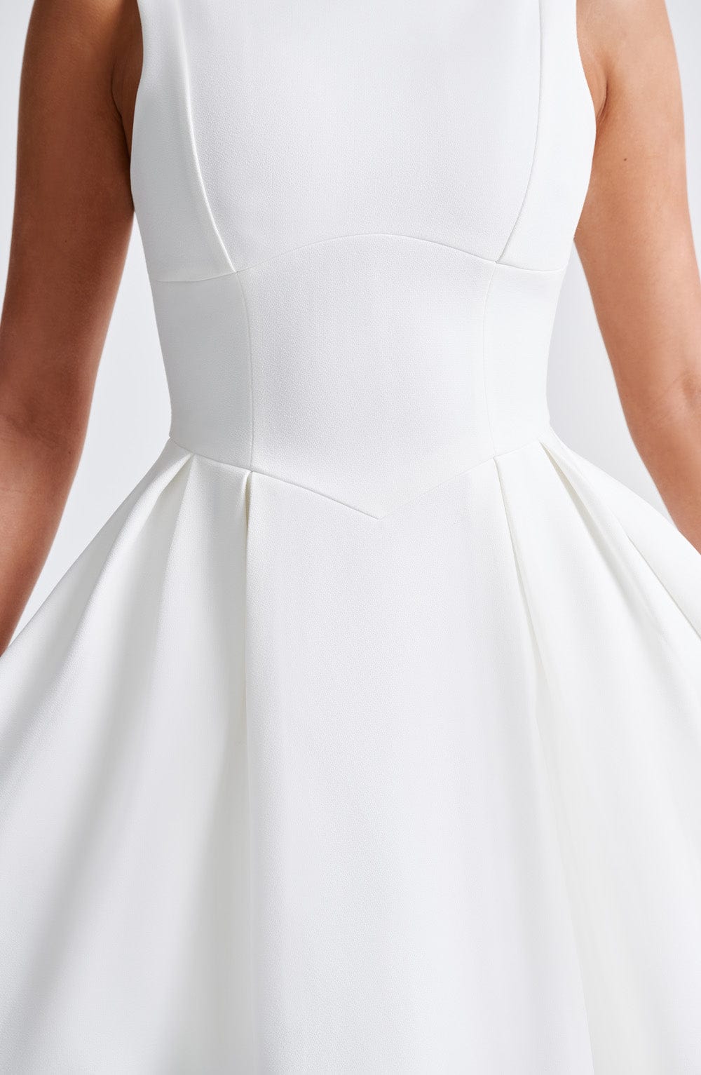 Clarabella Midi Elbisesi - Fildişi Rengi