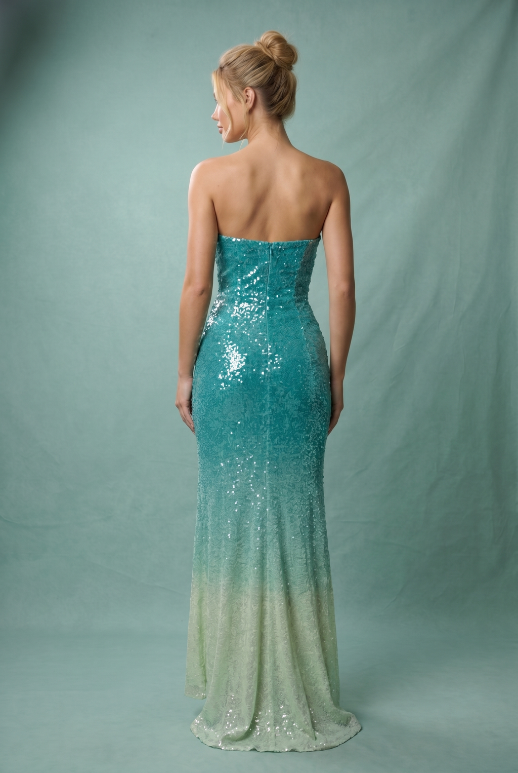 Mavi Ombre Bandeau Maxi Elbisesi