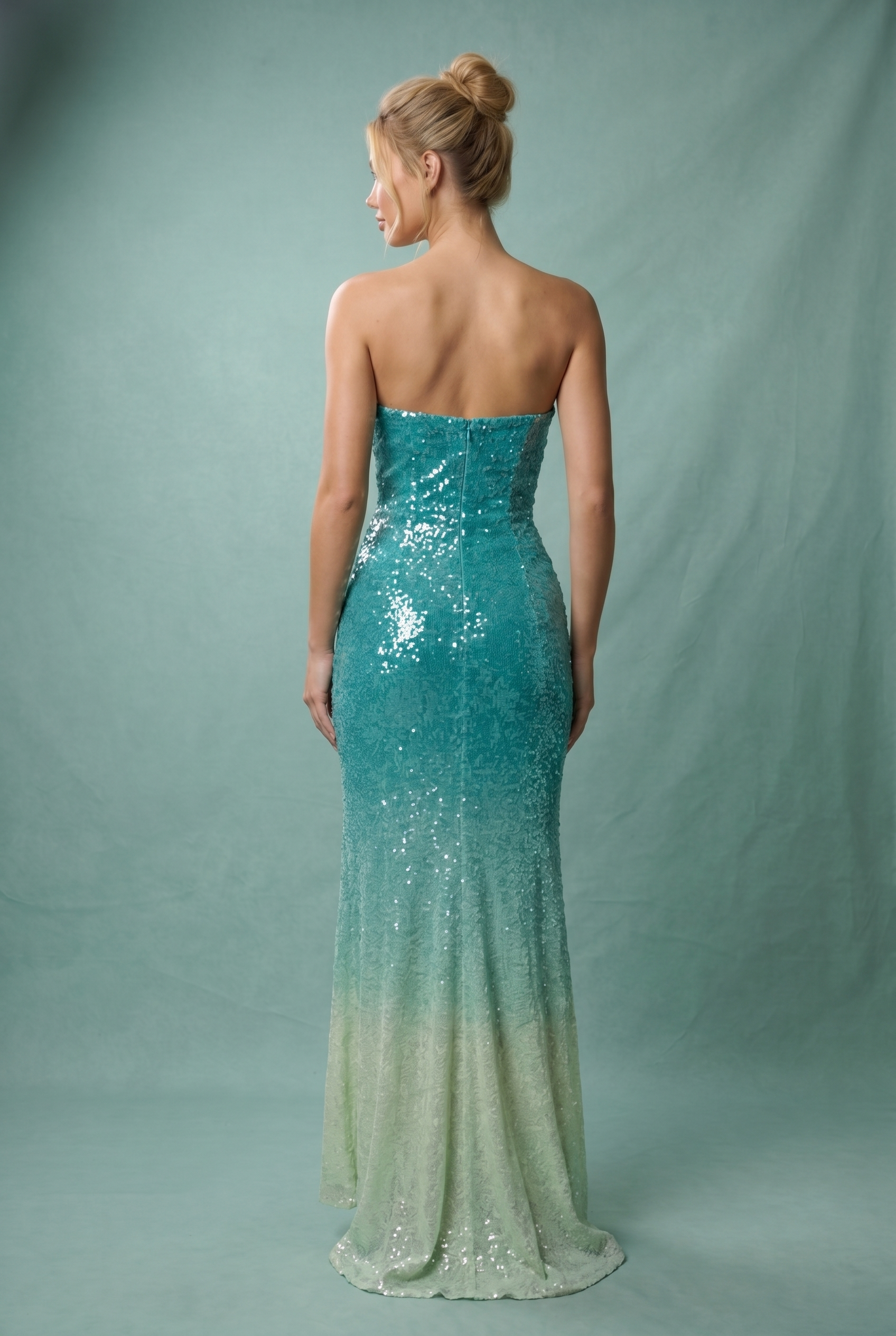 Mavi Ombre Bandeau Maxi Elbisesi