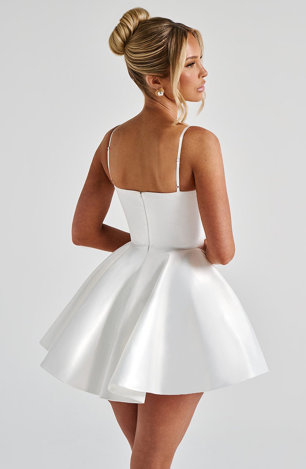 Poppy Mini Elbise - Fildişi Rengi