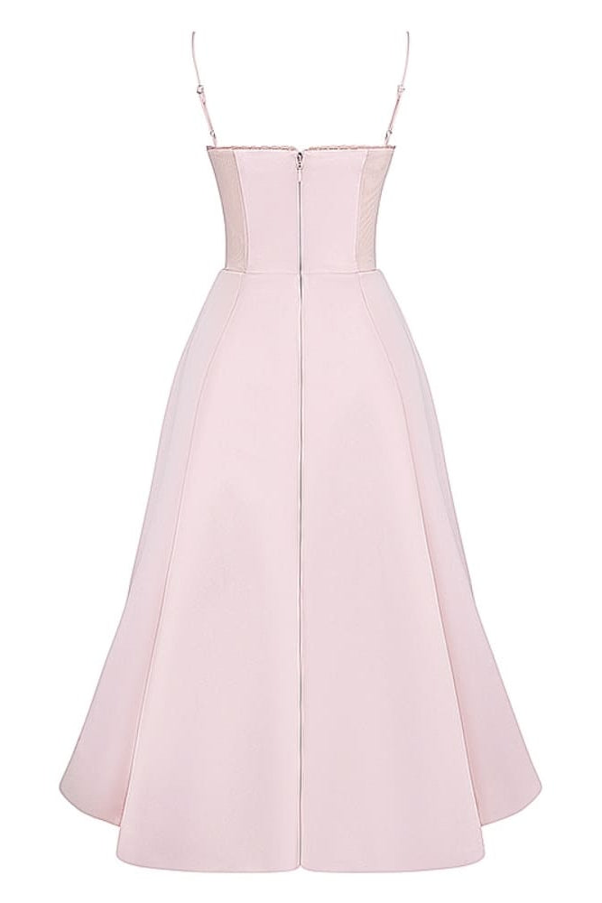 Ballerina Pembe Midi Elbise